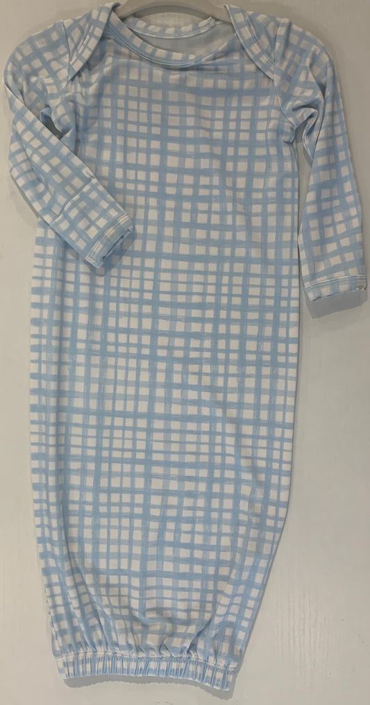 Blue Plaid Infant Gown (Newborn & 3 Months)
