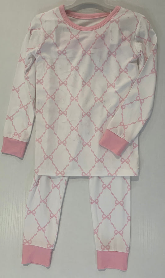 Pink Bow Trellis 2-Piece Lounger (Sizes 2T–8)