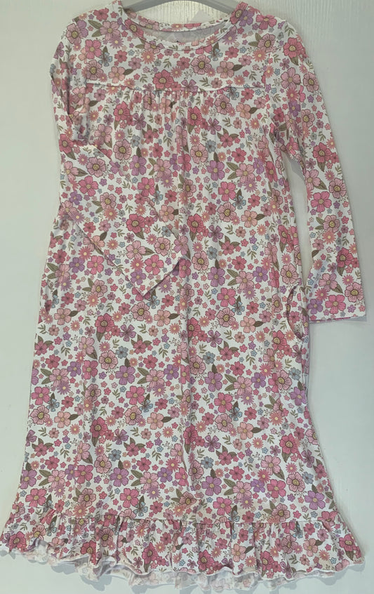 Floral Girls Lounger Gown (2T to 8 Years)