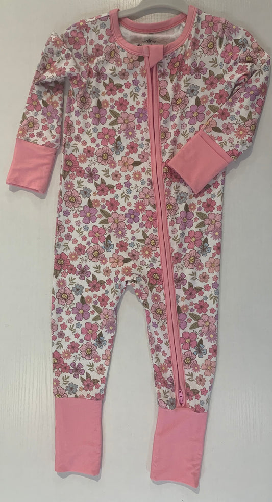 Floral Convertible Romper Onesie (9–18 Months)