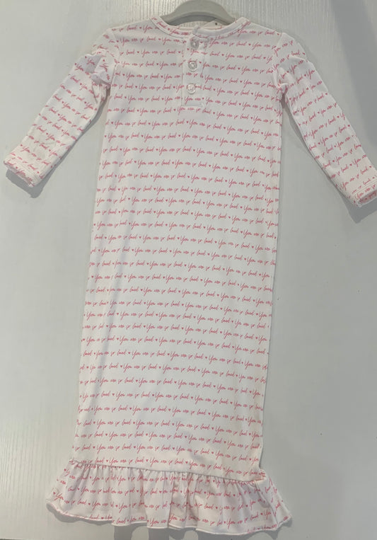 Pink So Loved Infant Gown (Newborn & 3 Months)