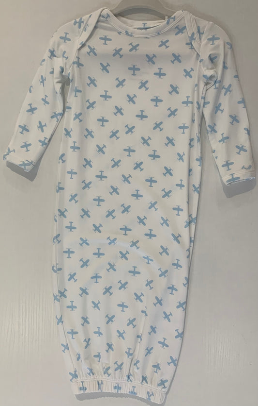 Blue Airplane Infant Gown (Newborn & 3 Months)