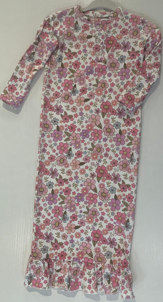 Floral Infant Gown (Newborn & 3 Months)