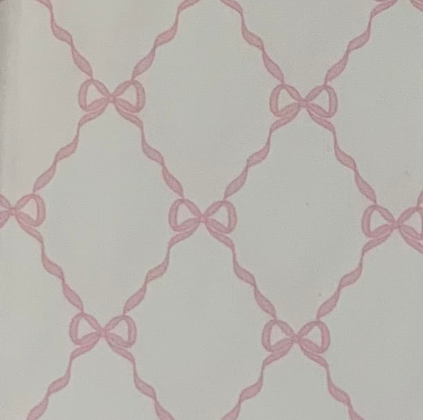 Pink Bow Trellis Receiving Blanket