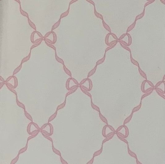Pink Bow Trellis Receiving Blanket