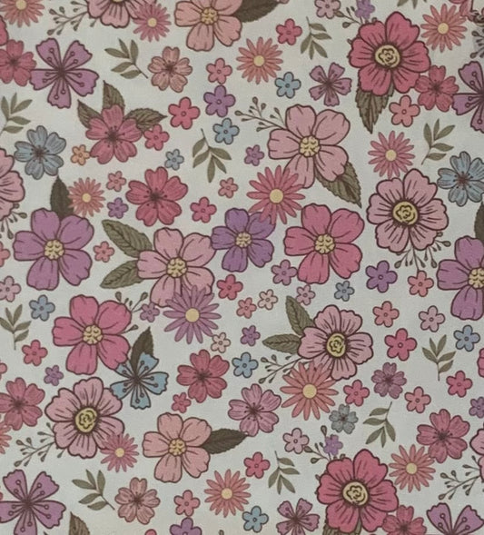 Floral Receiving Blanket