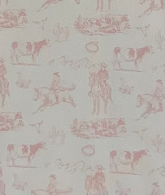 Pink Western Receiving Blanket