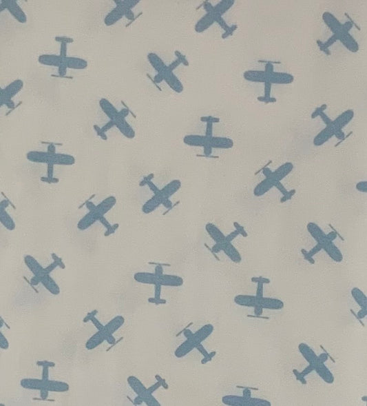 Blue Airplane Receiving Blanket