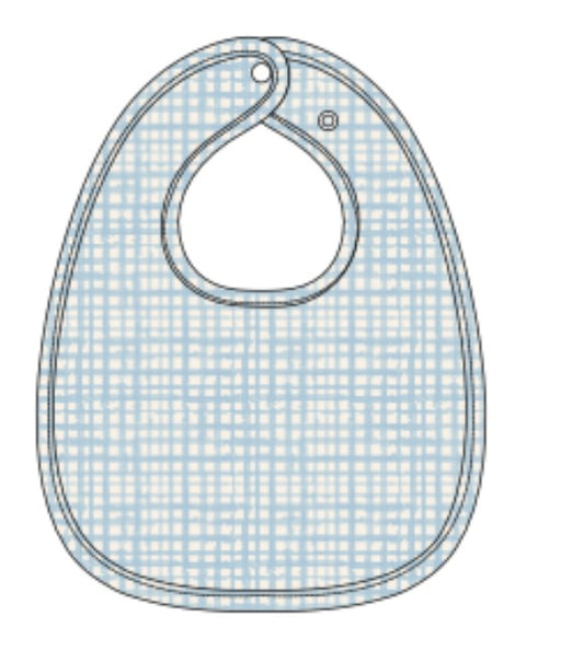 Blue Plaid Baby Bib