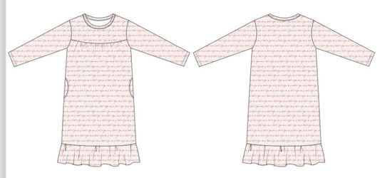 Pink So Loved Girls Lounger Gown (2T to 8 Years)