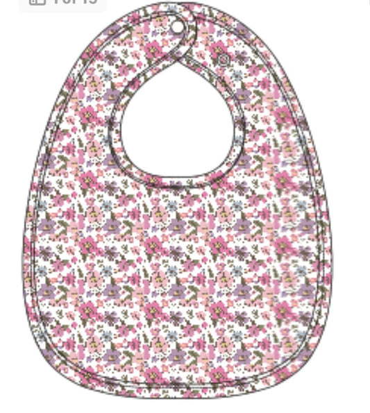 Pink Paisley Floral Baby Bib