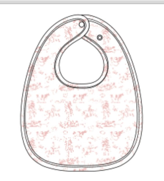 Pink Western Baby Bib