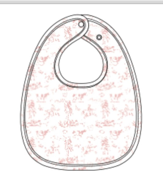 Pink Western Baby Bib